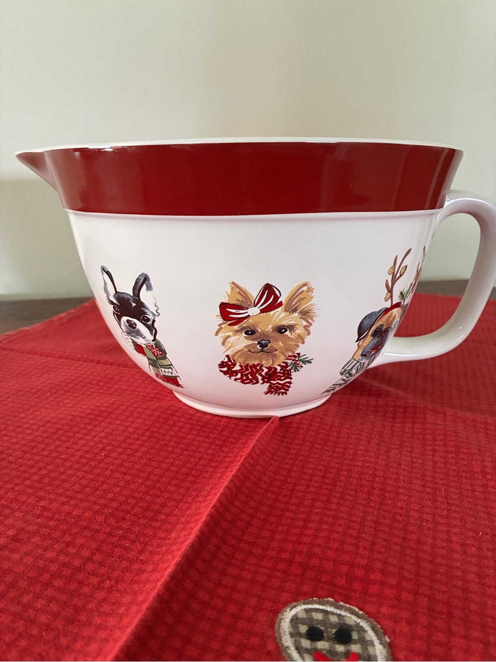 The Bake Shop Christmas Holiday Dog Baking Batter Bowl